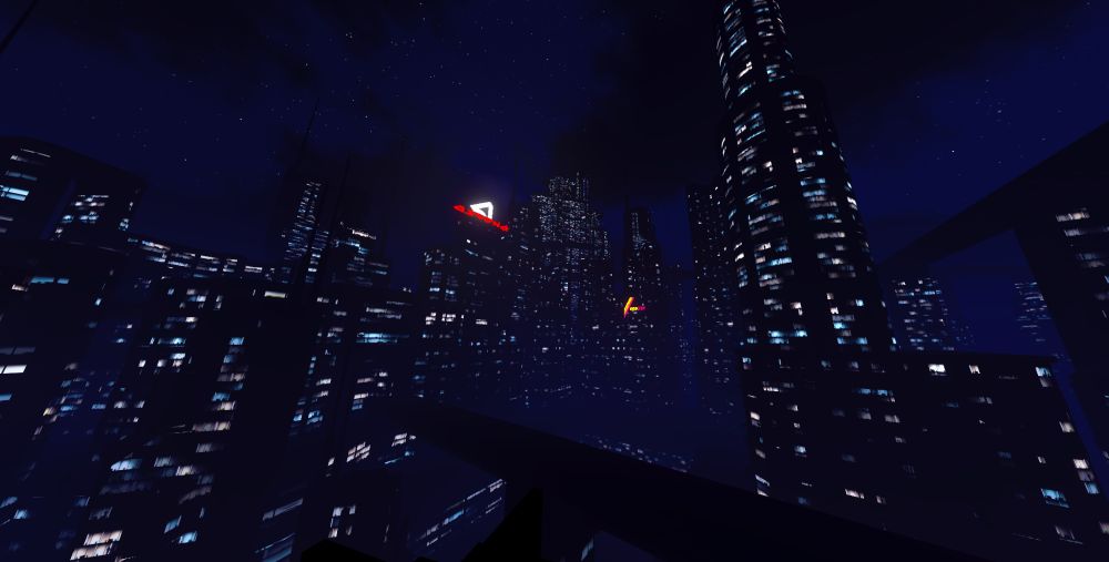 a work in progress cyberpunk city environment 