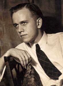 A black and white photo of Lucey.