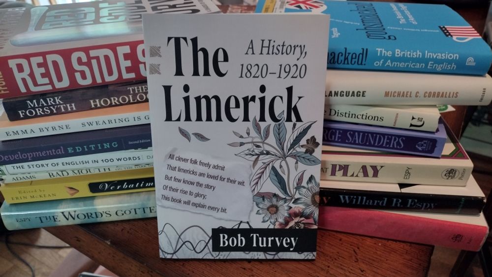 The Limerick, a History 1820-1920 by Bob Turvey, in front of about 15 other books I haven't shelved yet 