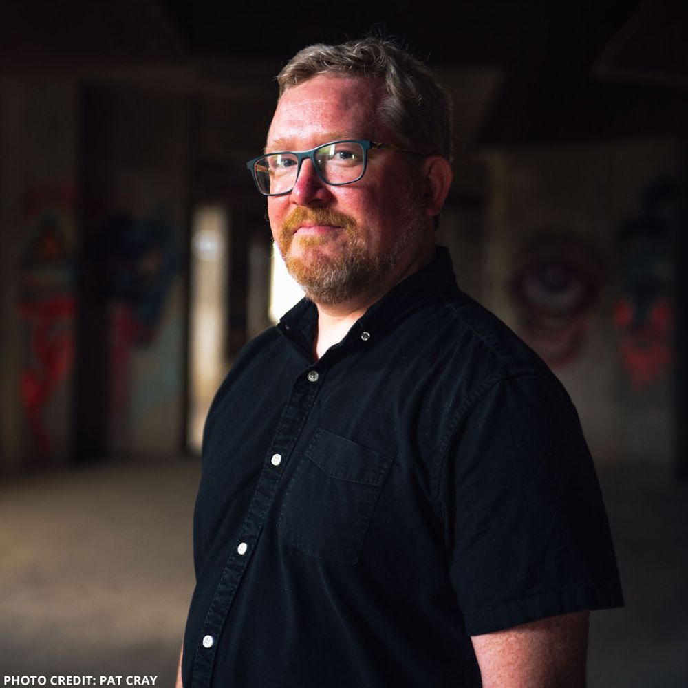 photograph of poet Andrew Grace, taken by Pat Cray