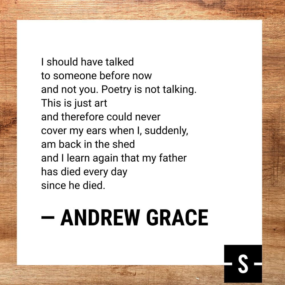 graphic featuring a portion of Andrew Grace's poem