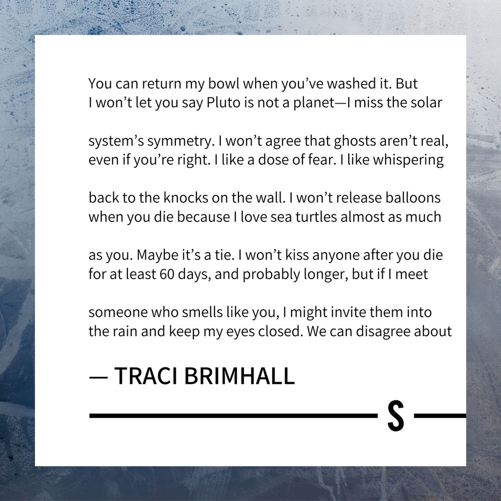 An excerpt of “I Would Do Anything For Love, But I Won’t” by Traci Brimhall