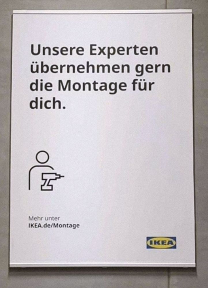 IKEA Poster: Unsere Experten übernehmen gern die Montage für dich.
