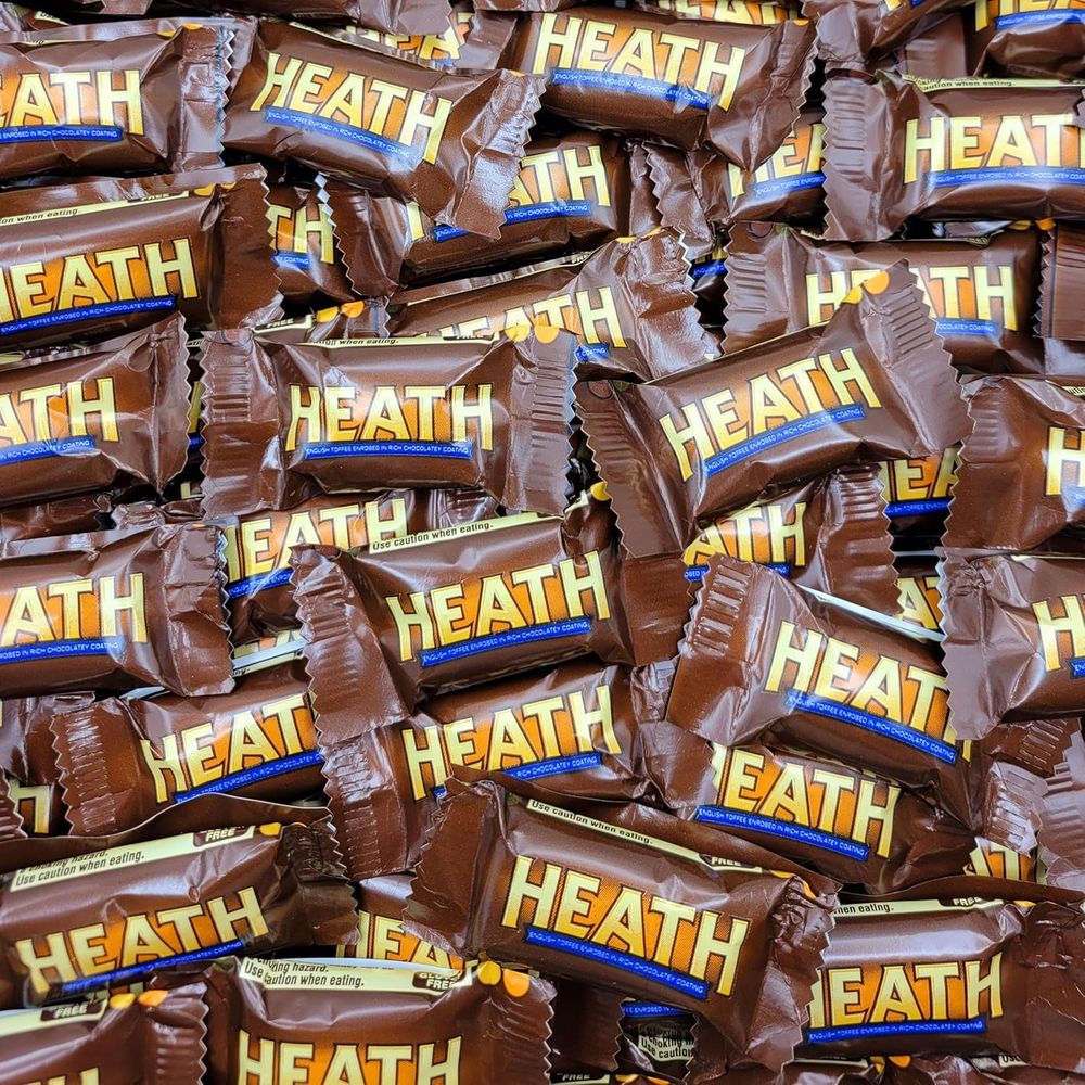 Heath candy bars, the best halloween candy