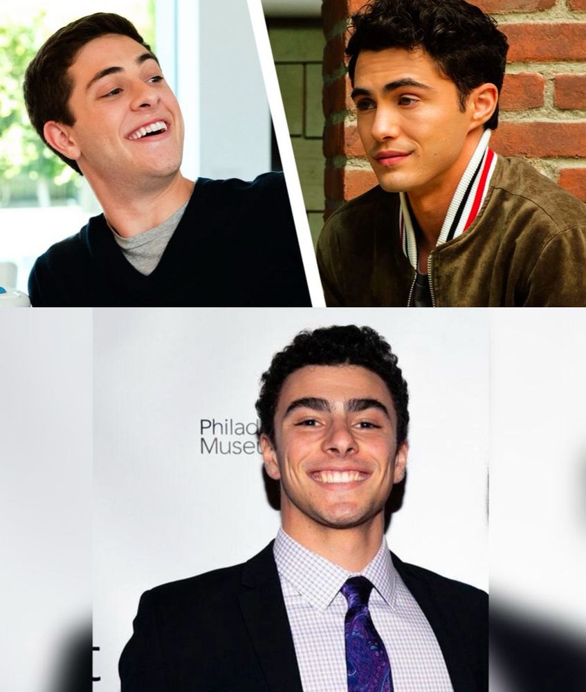 Photos of Ben and Paxton from Never Have I Ever with a photo of Luigi Mangione 