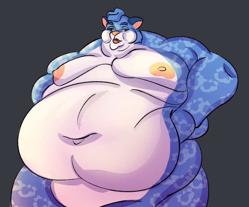 leopard tubby fatfur fatfurs pecs nipples naked nsfw solo male male_only fat overweight chubby gut obese large huge rolls stomach belly tummy chub superchub sssbhm bhm panting