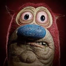 Someone's artstation project of Stimpy looking.. rather rough