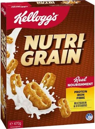 Australian box art for Kellogg's Nutri Grain Cereal (470g)