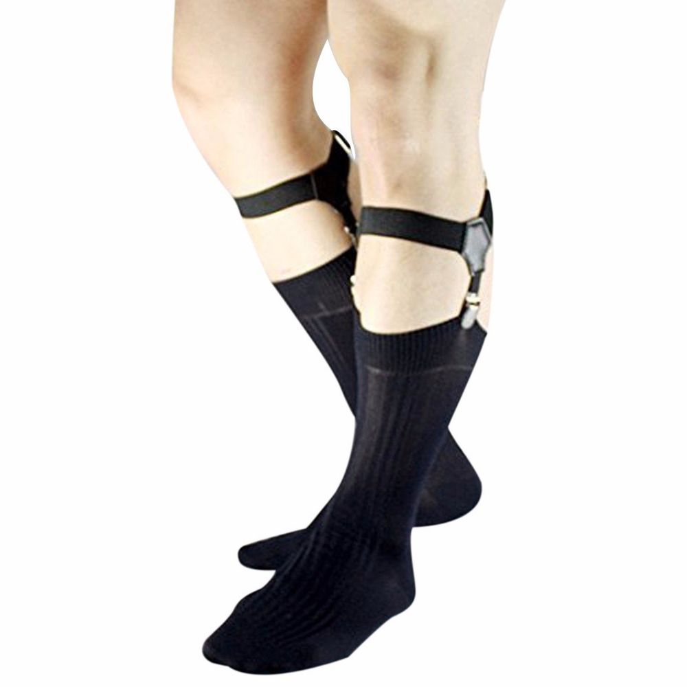 Sock suspenders.  Not at all more annoying than the feeling of a sock slipping down, I'm sure.