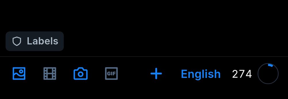 The "Labels" button at the bottom of the post dialogue when making a Bsky post with media