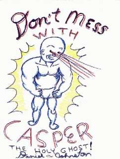 A Daniel Johnston drawing of Casper the Friendly Ghost 