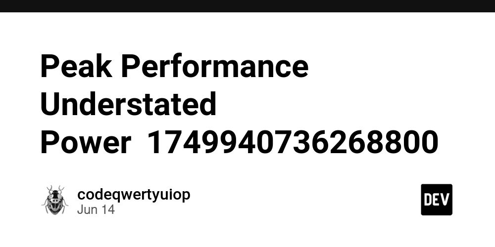 Peak Performance Understated Power（1749940736268800）