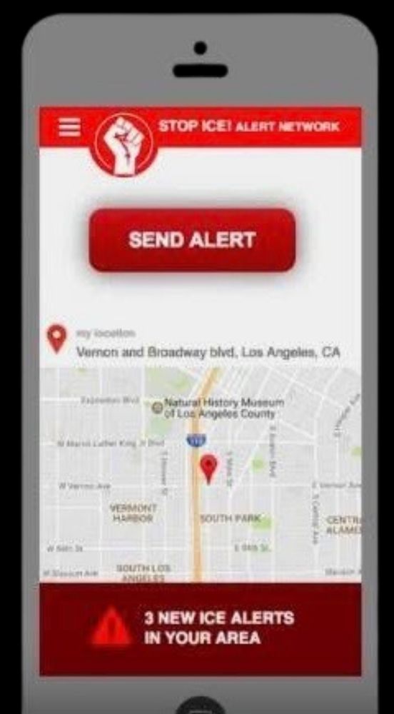Send & receive emergency alerts for ICE raids and activity in your area