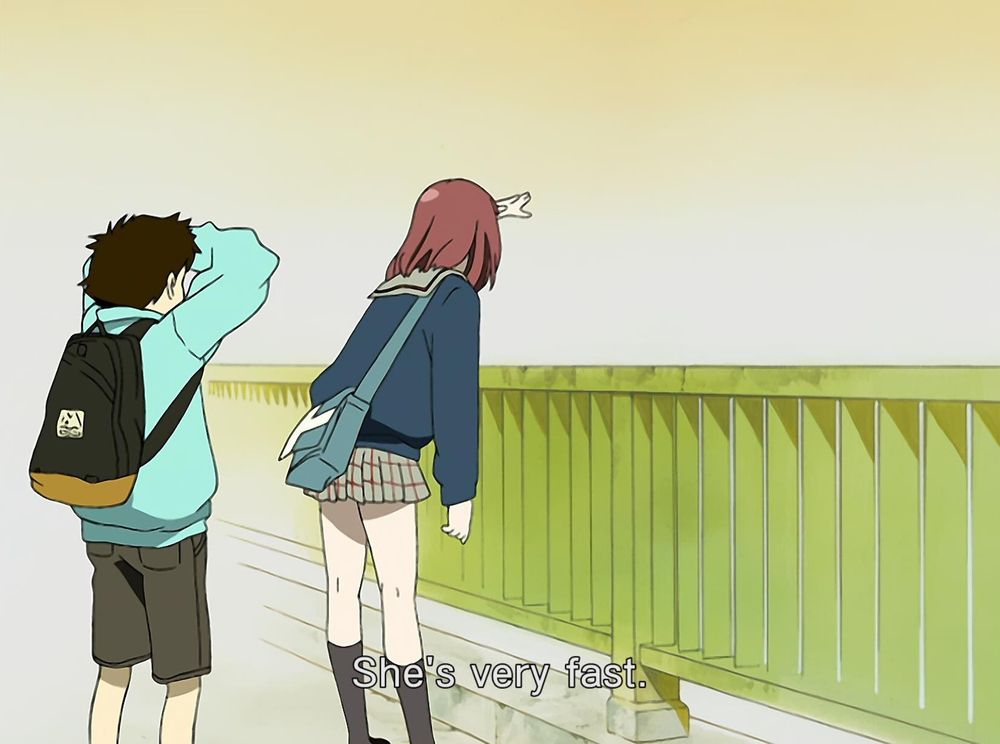 Mamimi Samejima saying "she's very fast."