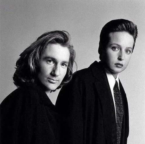 A face swap of mulder and Scully from the television show the x files