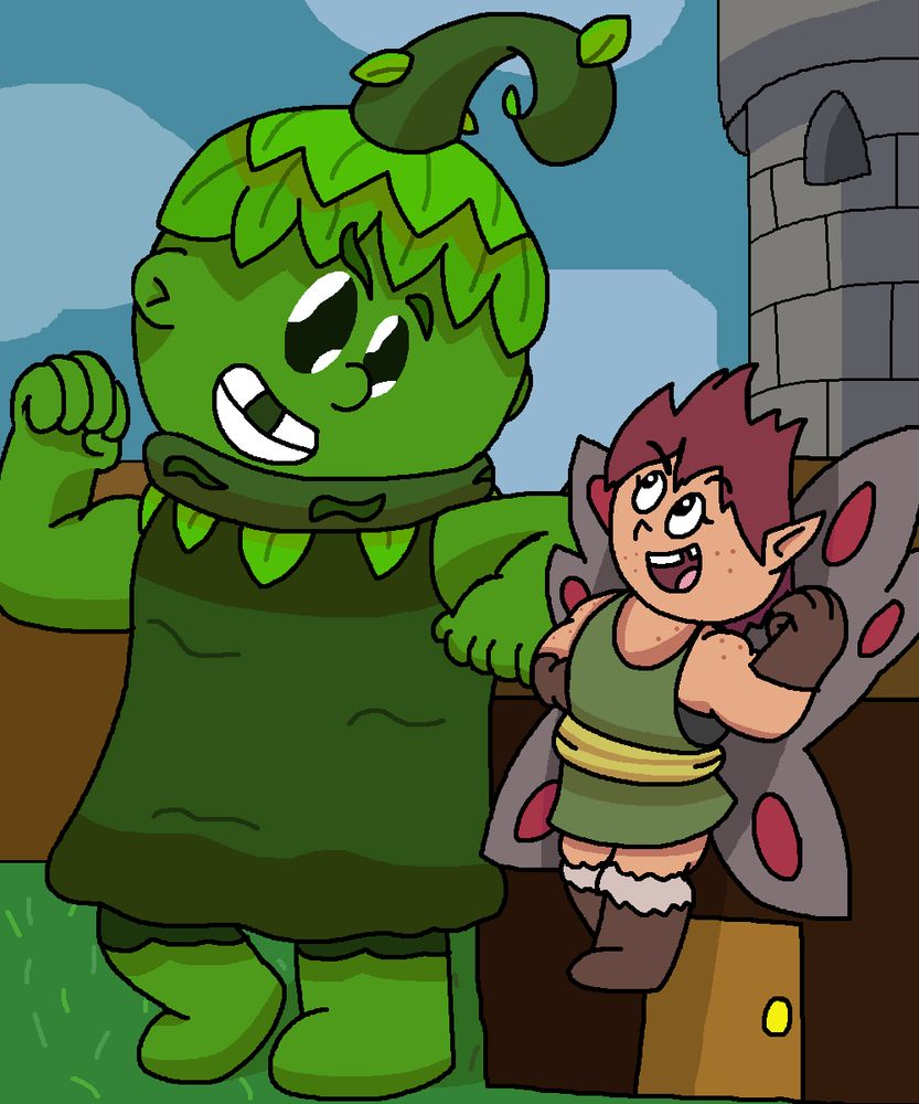 Jack and Rush showing their muscles, a sign of their new growing friendship.