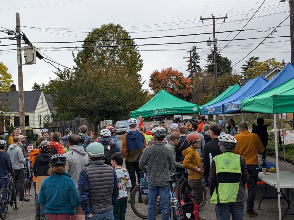 People listening to speeches