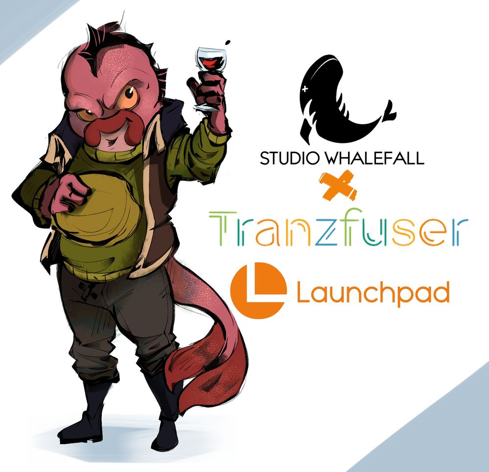 Our Mullet enemy toasts the viewer, celebrating the victory of Tranzfuser and Launchpad collaboration. 

His glass appears to be full of wine, but Mulleton doesn't drink so as an educated guess I'd say it's raspberry jam.