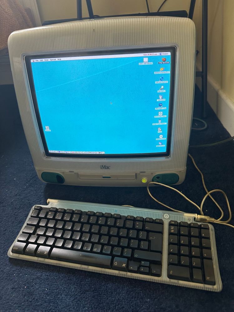 An old iMac from the late 1990s