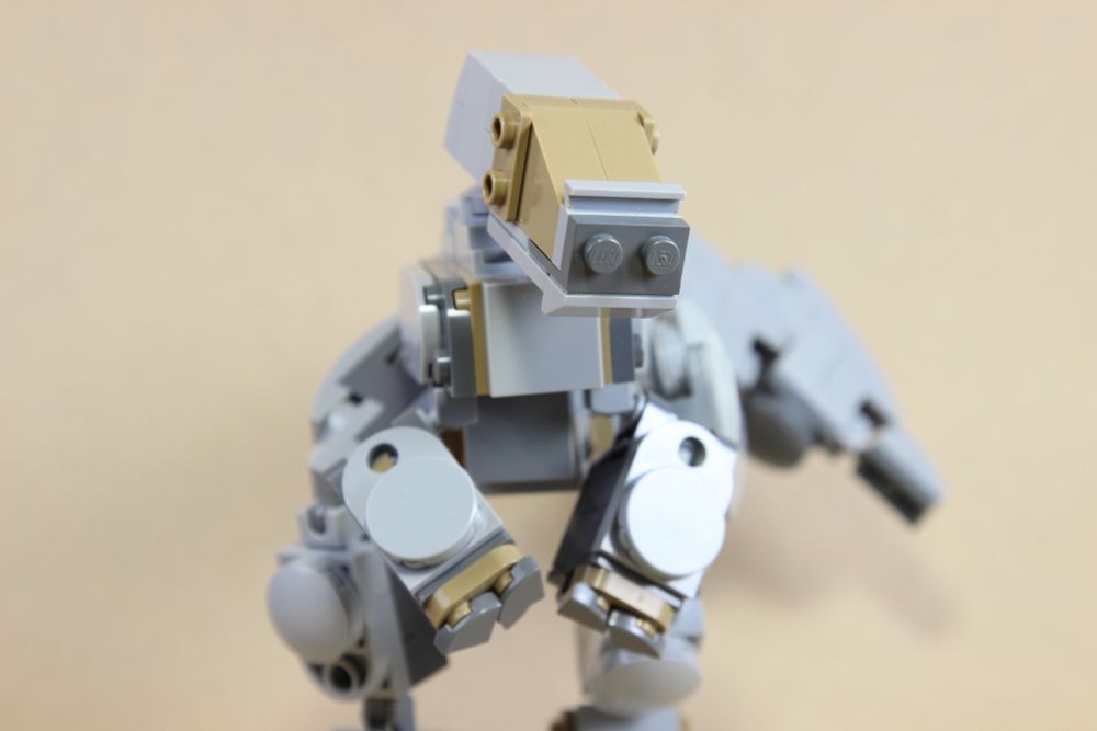 Closeup on the face and hands.