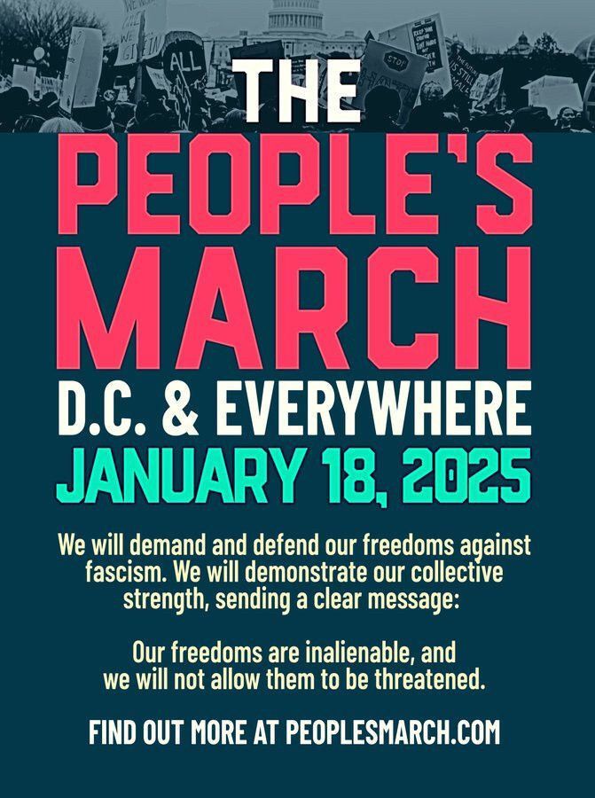 People's March January 18 Find out more at PEOPLESMARCH.COM