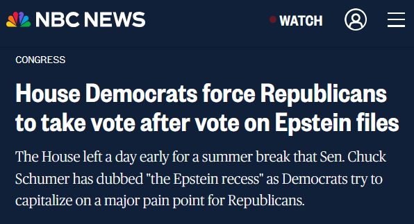 NBC News: House Democrats force Republicans to take vote after vote on Epstein files
