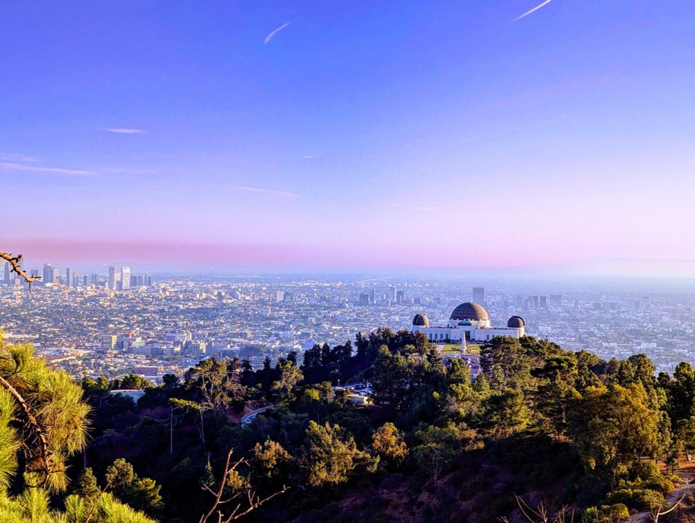 View of Griffith Observatory and Downtown LA