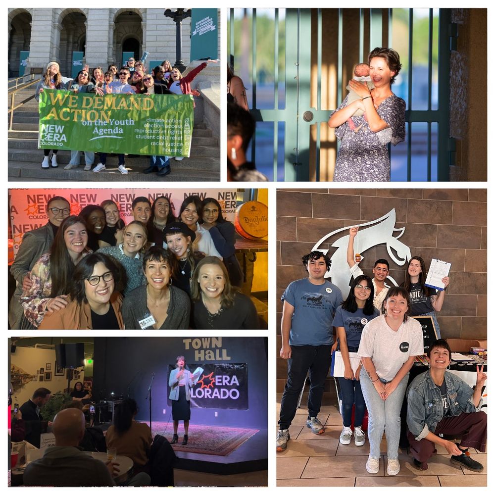 Photos of outgoing Executive Director Nicole Hensel and New Era Colorado staff.