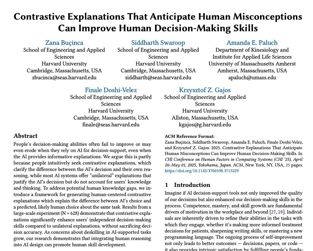Screenshot of a paper on Contrasive Explanations That Anticipate Human Misconceptions Can Improve Human Decision-Making skills.