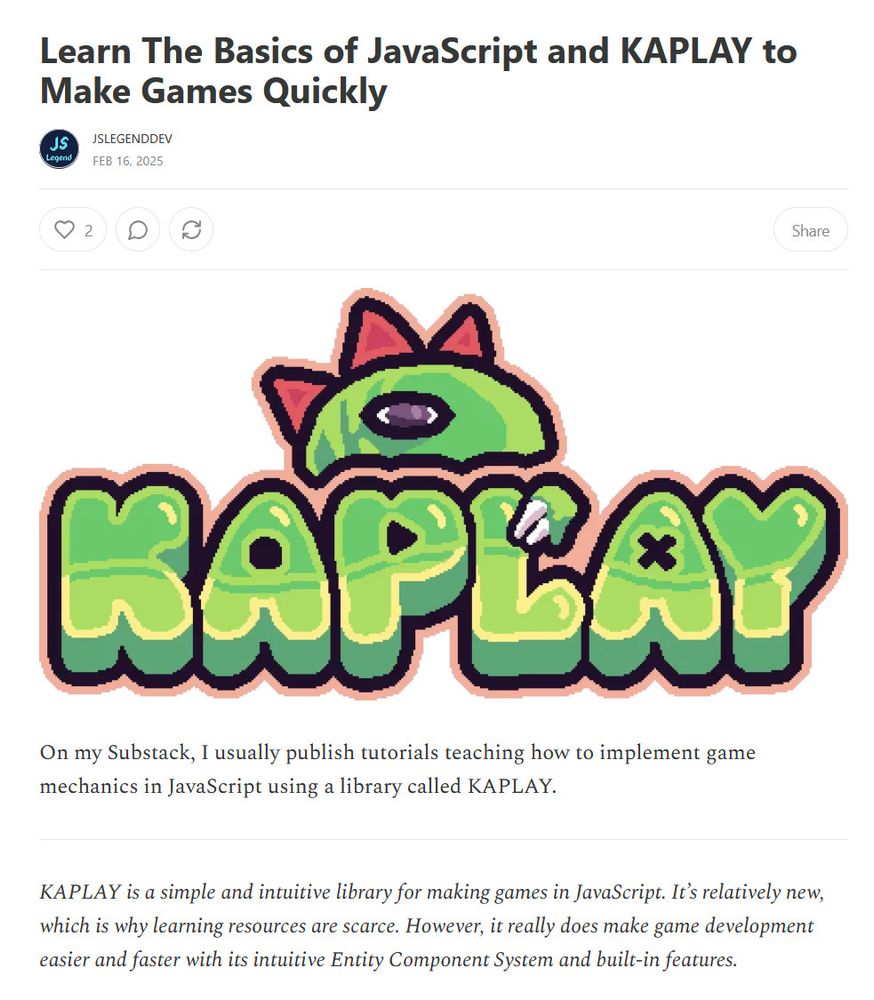 Screenshot from the blog