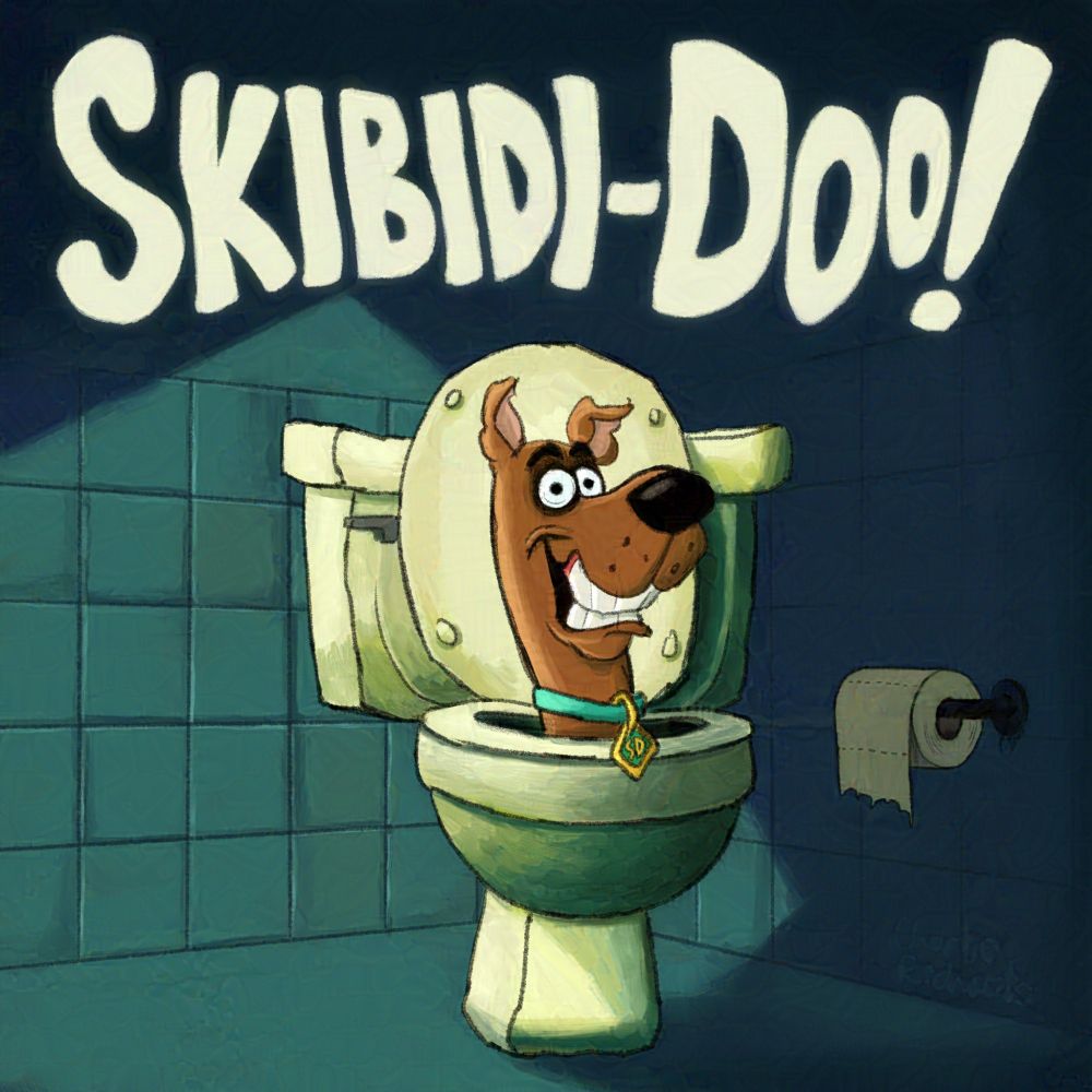 It's America's favorite cartoon dog, Skibidi Doo! An unholy mashup of Skibidi Toilet and Scooby Doo.