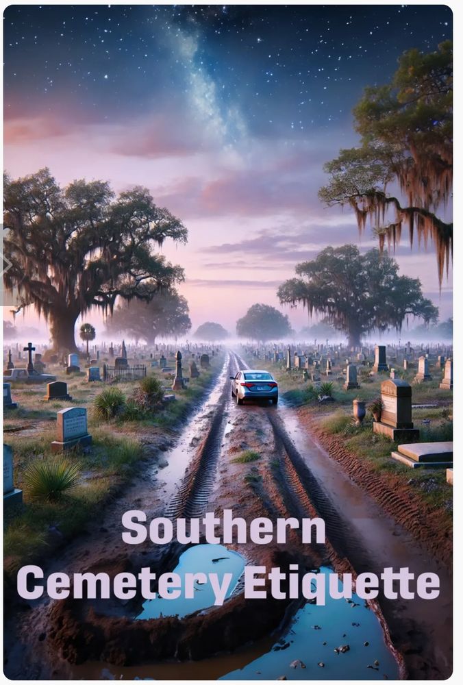 An AI image of a small town cemetery 