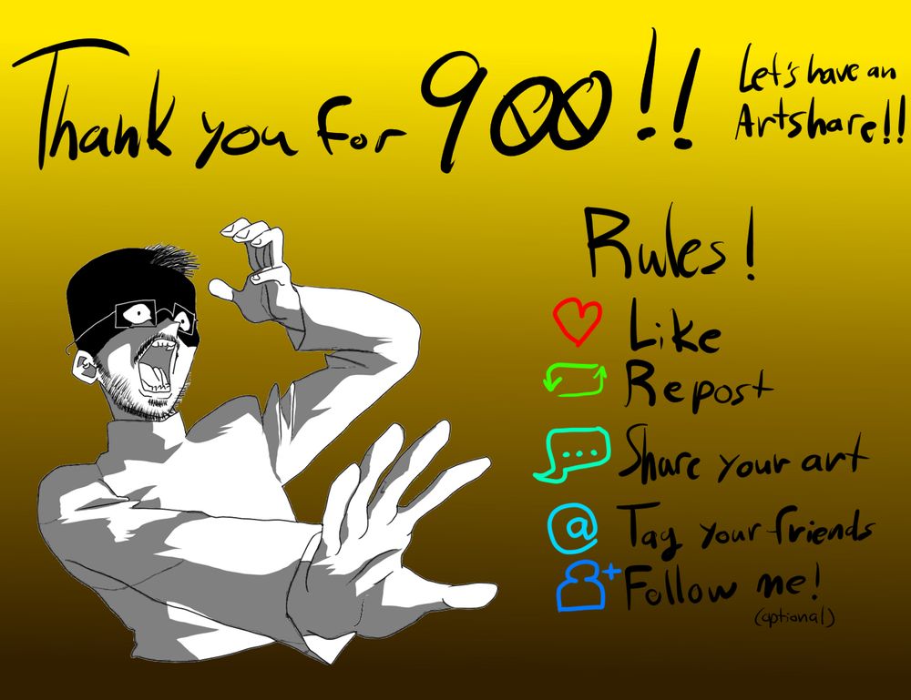 Rules follow: Like. Repost. Share your art in comments. Tag your artist friends. Follow me (optional)!