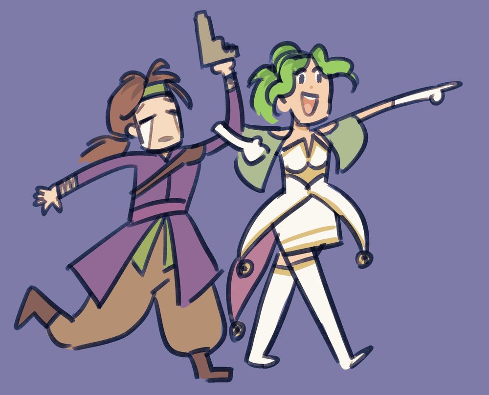 l’arachel draggong rennac around. l’arachel is having a great time, rennac has a gun