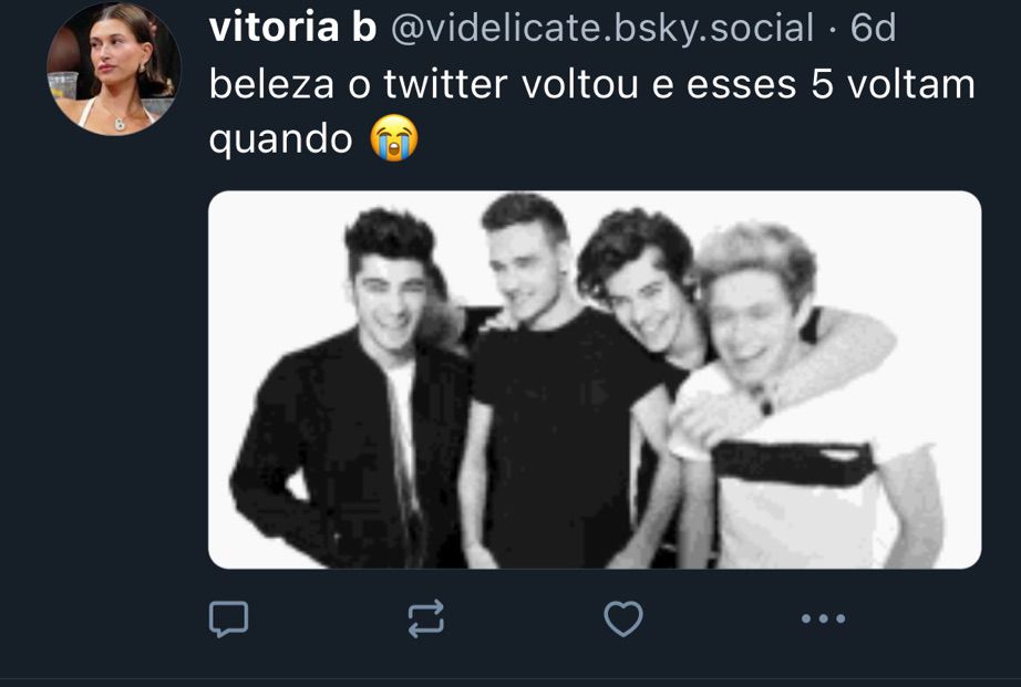 6 dias atrás eu estava falando da volta da 1D e agora o LIAM SIMPLESMENTE MORRE CARA NÃO ACEITO 😭😭