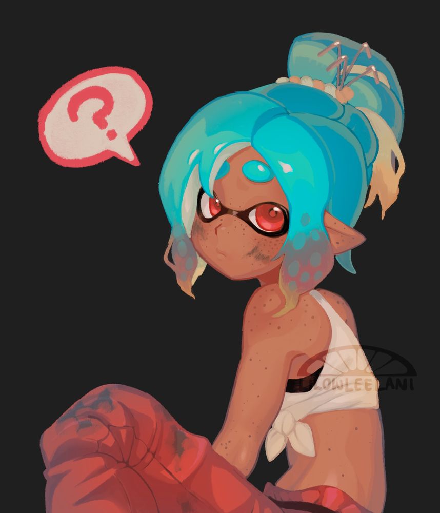 Drawing of the main character from the unreleased game Splatoon Raiders