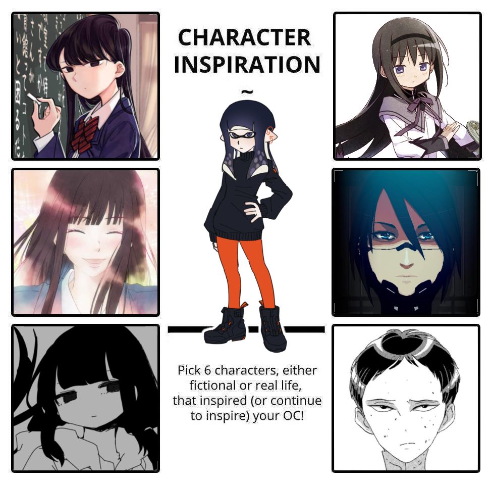 Character inspiration with 6 characters