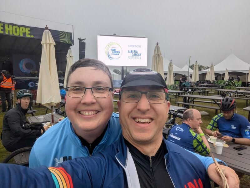 Lenore and I together on day one