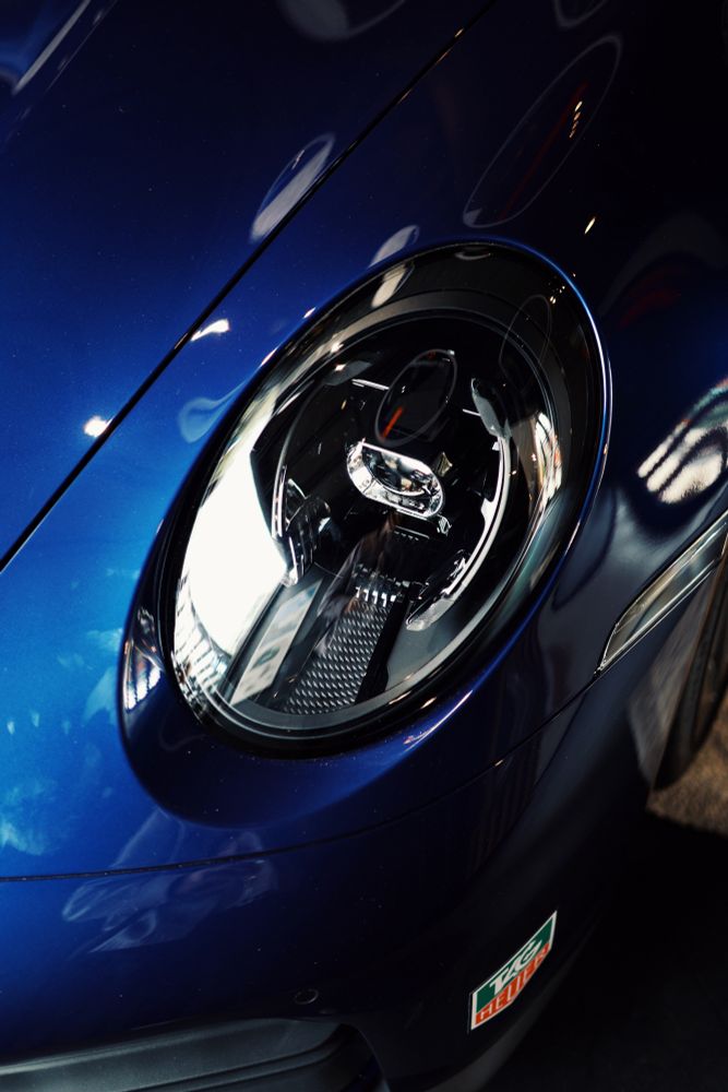 A close up view of a 2025 Porsche 911 