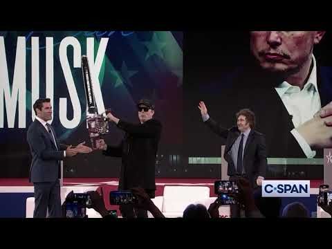 Elon Musk: "This is the chainsaw for bureaucracy" - at CPAC (2-20-2025)