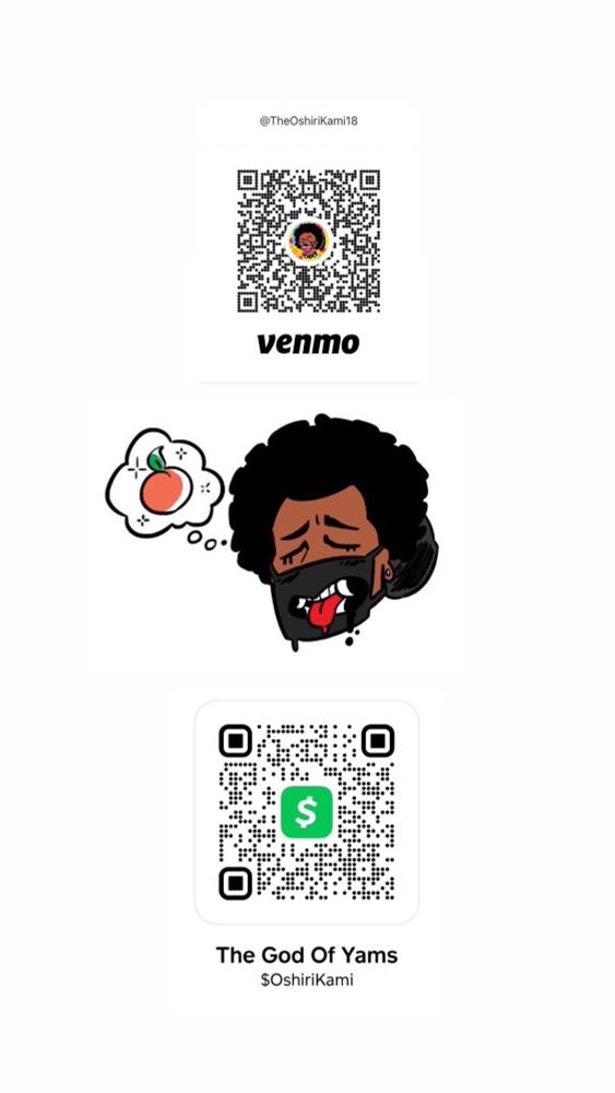 Kami’s Cashapp & Venmo QR codes