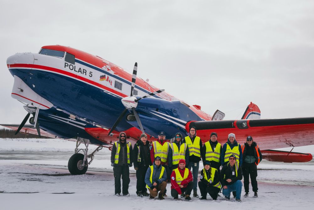 COMPEX-EC team in front of our work horse the Polar 5 from AWI @ Kiruna airport.