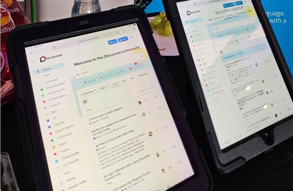 Ipads showing translation tools