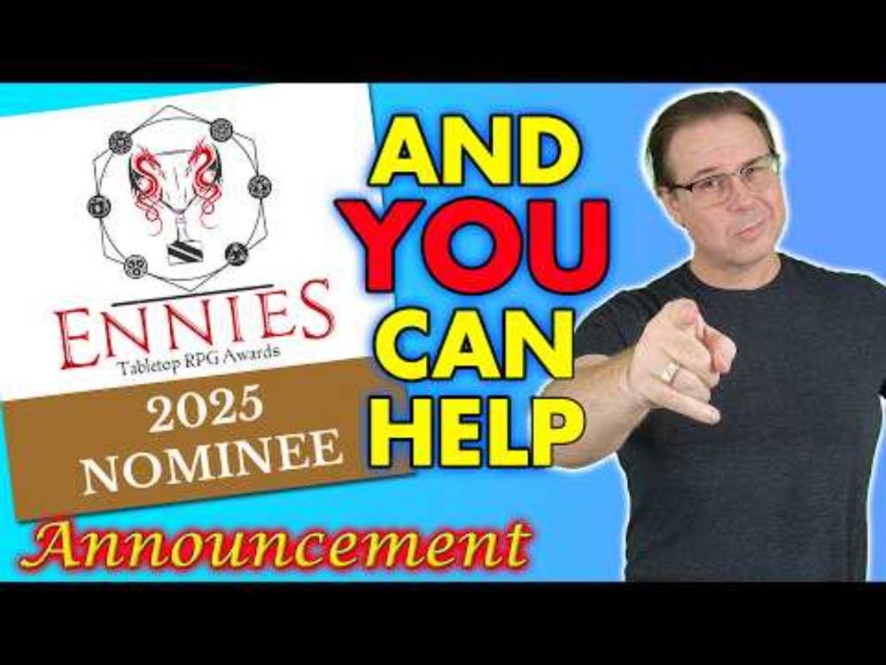 I'm an ENNIE Award Finalist (and you can help)