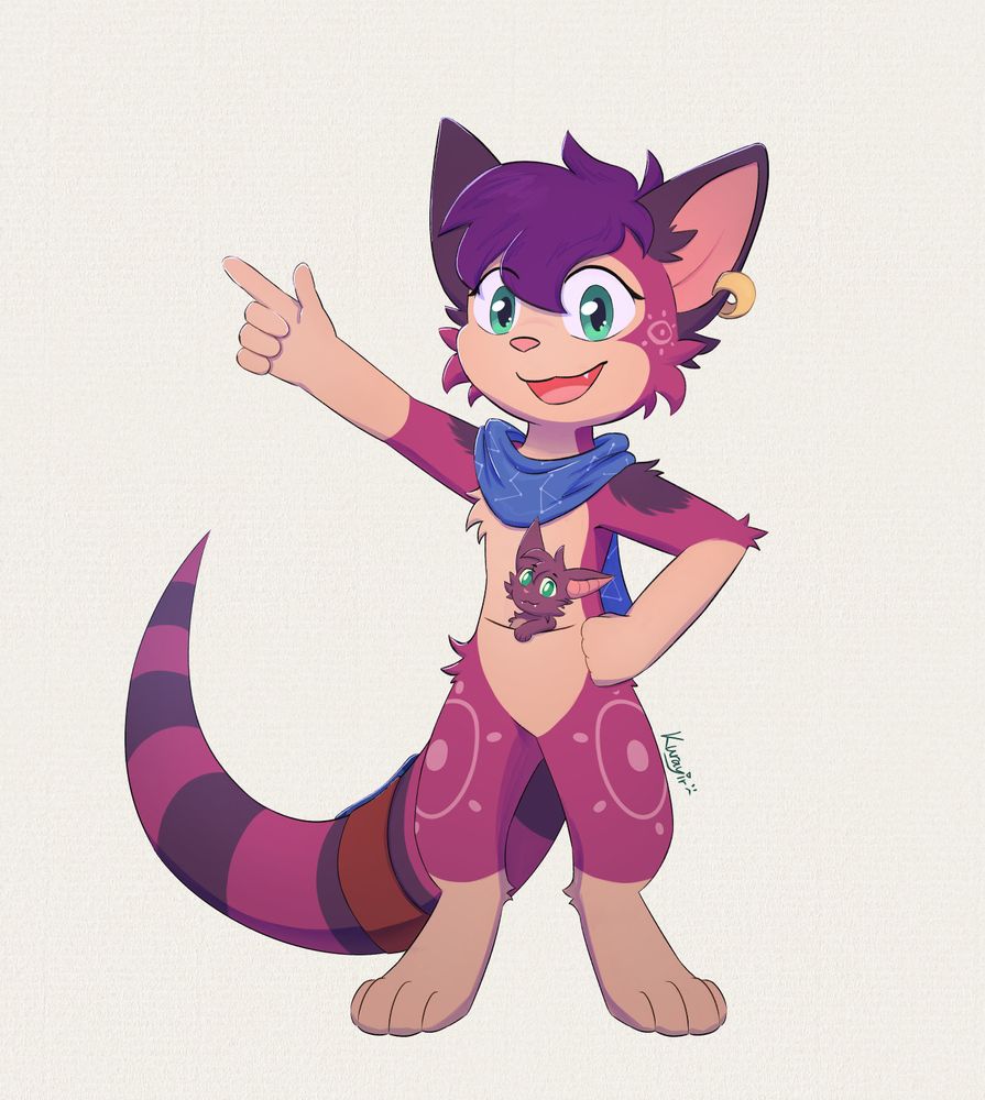 Digital art, Artfight of lemurfeature's Zoey the kangaroo and Taylor the bat