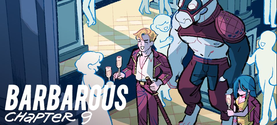 text reads: BARBAROUS CHAPTER 9