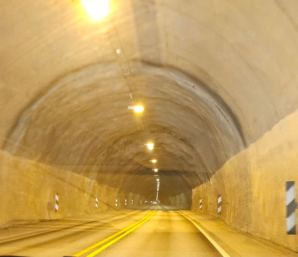 Inside the tunnel