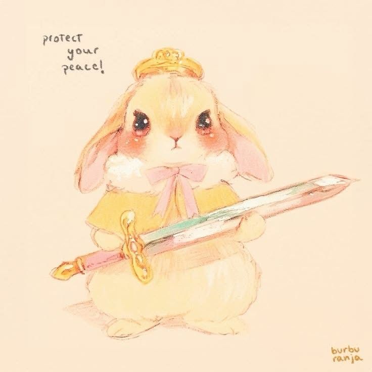 protect your peace!
bunny holding sword by burburanja
