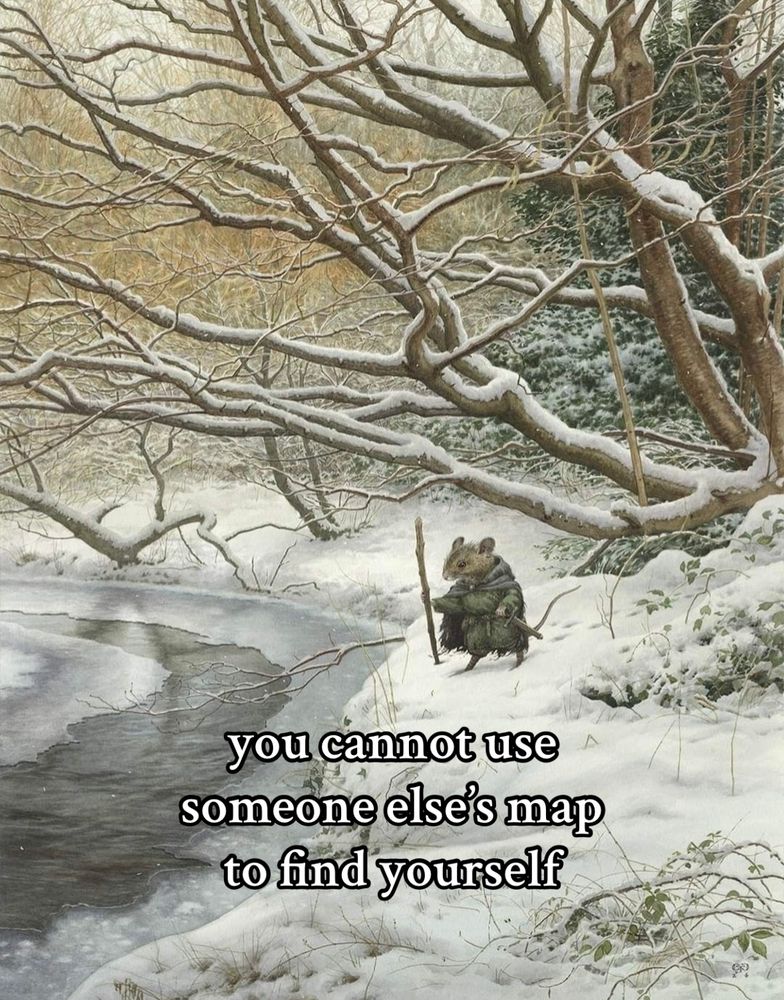 “you cannot use someone else’s map to find yourself” with an illustration by Chris Dunn