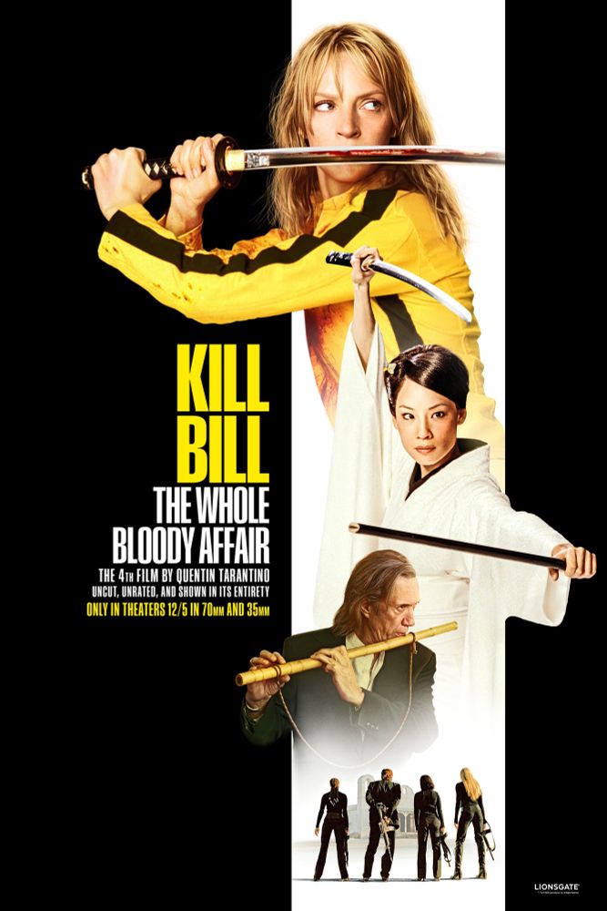 Poster for the U.S. release of Quentin Tarantino’s KILL BILL: THE WHOLE BLOODY AFFAIR.